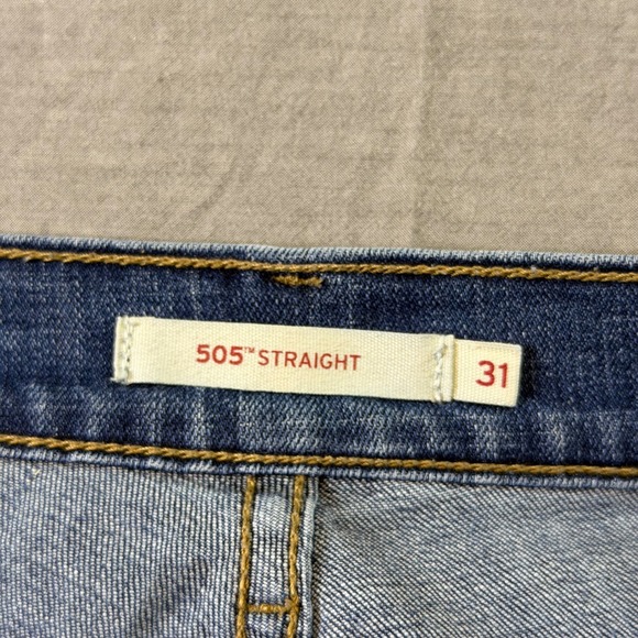 Levi's Jeans 505 Straight Leg Blue Denim Men's Size 31x32 Zip Fly - Picture 9 of 12